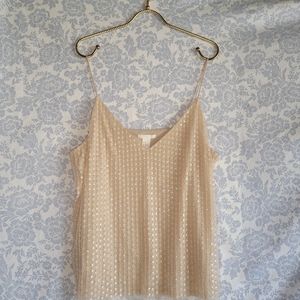 H&M Women's Pink Beaded Top Size 14 NWOT